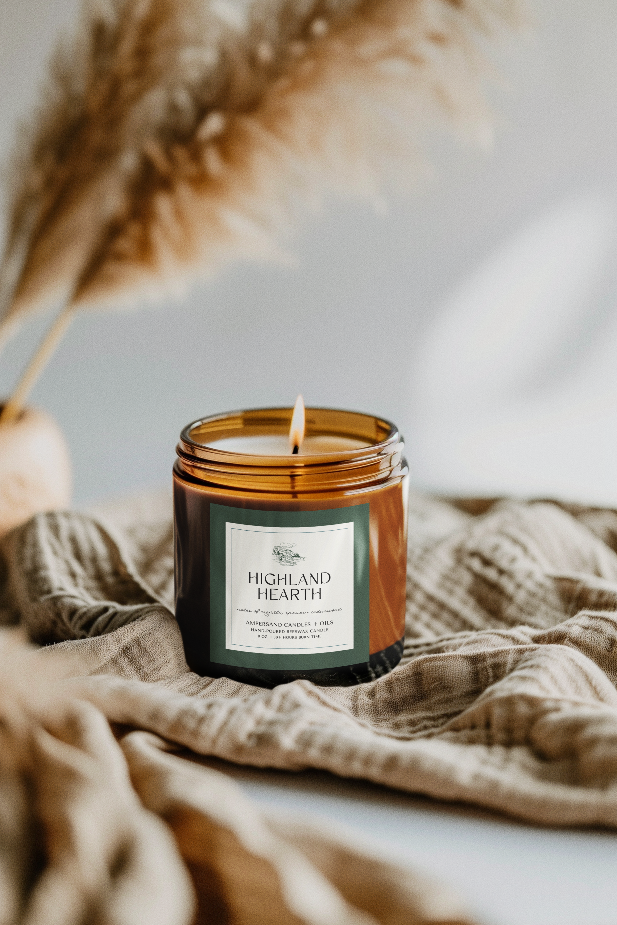 Highland Hearth Beeswax Candle